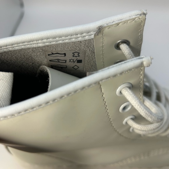 Dr. Martens 1460 Pascal Mono Smooth Leather Lace Up Boots- US:11M/12W, White, - Picture 11 of 16